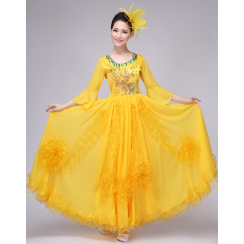 Blue Women's cosplay costume fairy ancient clothes classical dance costume Spanish dance